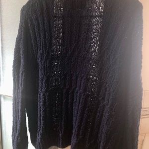 Knit cotton cropped Old Navy sweater, dark blue, XL, EUC